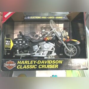 Harley-Davidson Black and Silver Cruiser with Flames